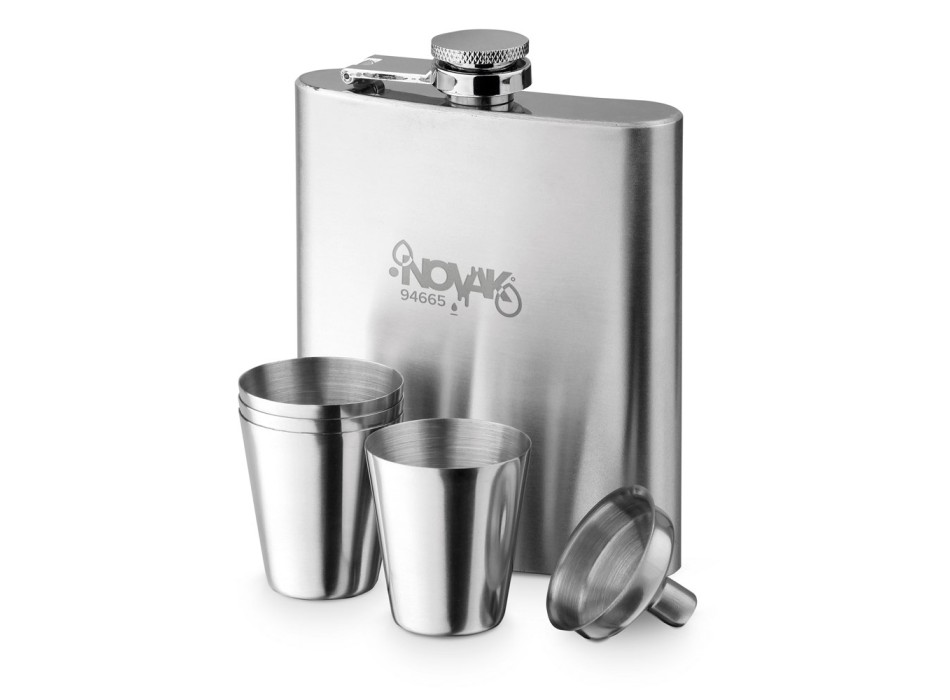 NOVAK. Set bottiglia e bicchieri in acciaio inossidabile 200 mL FullGadgets.com