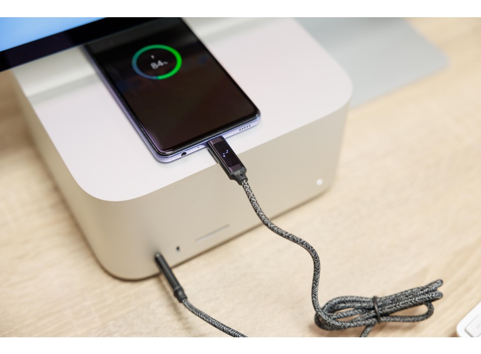 Nylon fabric charging cable 65W Claudia FullGadgets.com