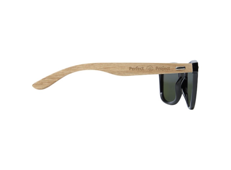 Occhiali da sole Hiru con lenti polarizzate e specchiate in PET riciclato/legno con confezione regalo FullGadgets.com