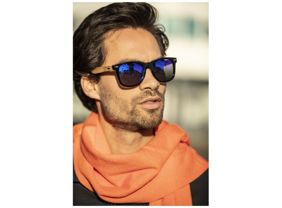 Occhiali da sole Hiru con lenti polarizzate e specchiate in PET riciclato/legno con confezione regalo FullGadgets.com