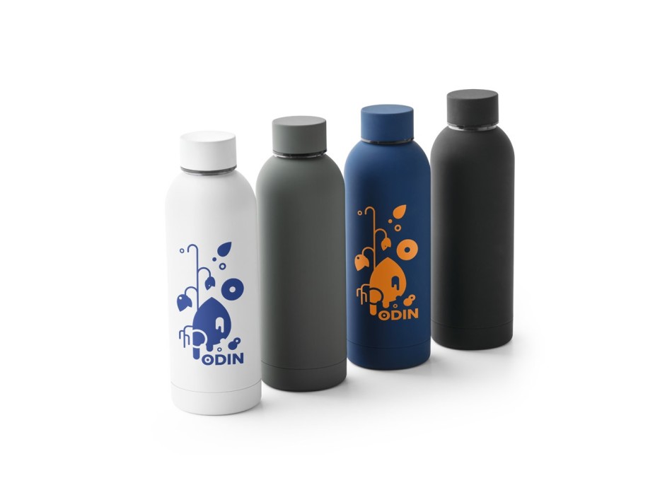 ODIN. Borraccia in acciaio inox (riciclata al 36%) con finitura in gomma 550ml FullGadgets.com