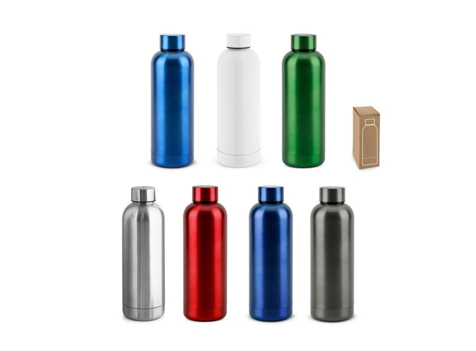 ODIN METTALIC. Borraccia in acciaio inox riciclato al 90% 550 mL FullGadgets.com