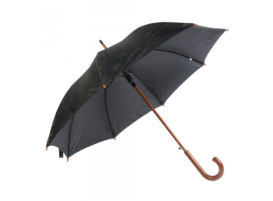 Ombrello automatico con fusto, puntale e manico in legno FullGadgets.com