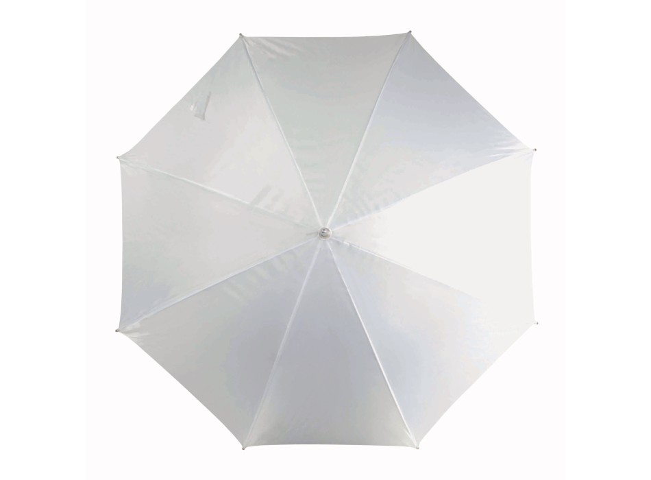 Ombrello automatico tinta unita, fusto e puntale in acciaio, manico curvo in legno FullGadgets.com