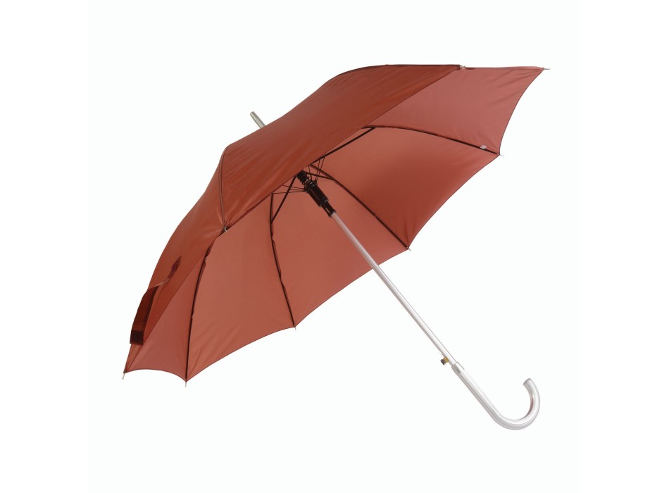 Ombrello automatico tinta unita, fusto, puntale e manico curvo in alluminio FullGadgets.com