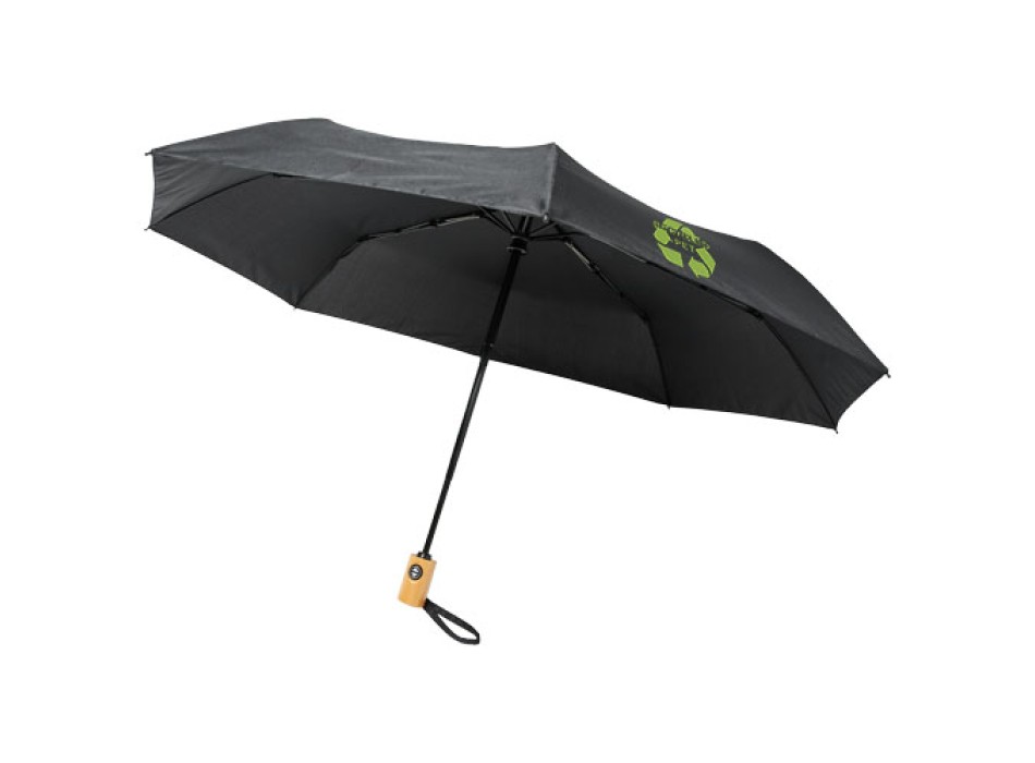 Ombrello pieghevole Bo da 21" ad apertura/chiusura automatica in PET riciclato FullGadgets.com