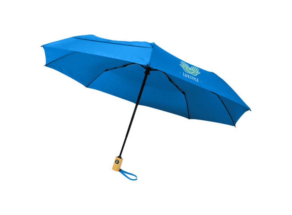 Ombrello pieghevole Bo da 21" ad apertura/chiusura automatica in PET riciclato FullGadgets.com