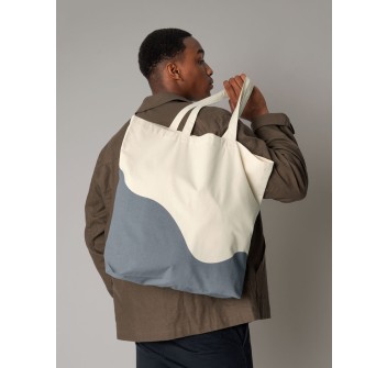 Organic Cotton Wave Print Maxi Tote FullGadgets.com