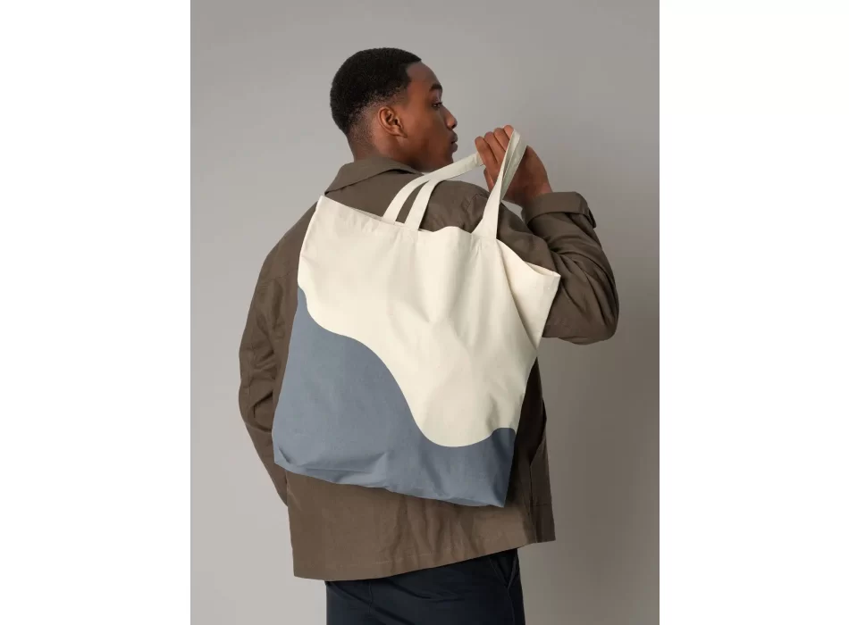 Organic Cotton Wave Print Maxi Tote FullGadgets.com