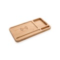 Organizer Da Scrivania In Bambù Personalizzabile Con Caricatore Wireless 5W