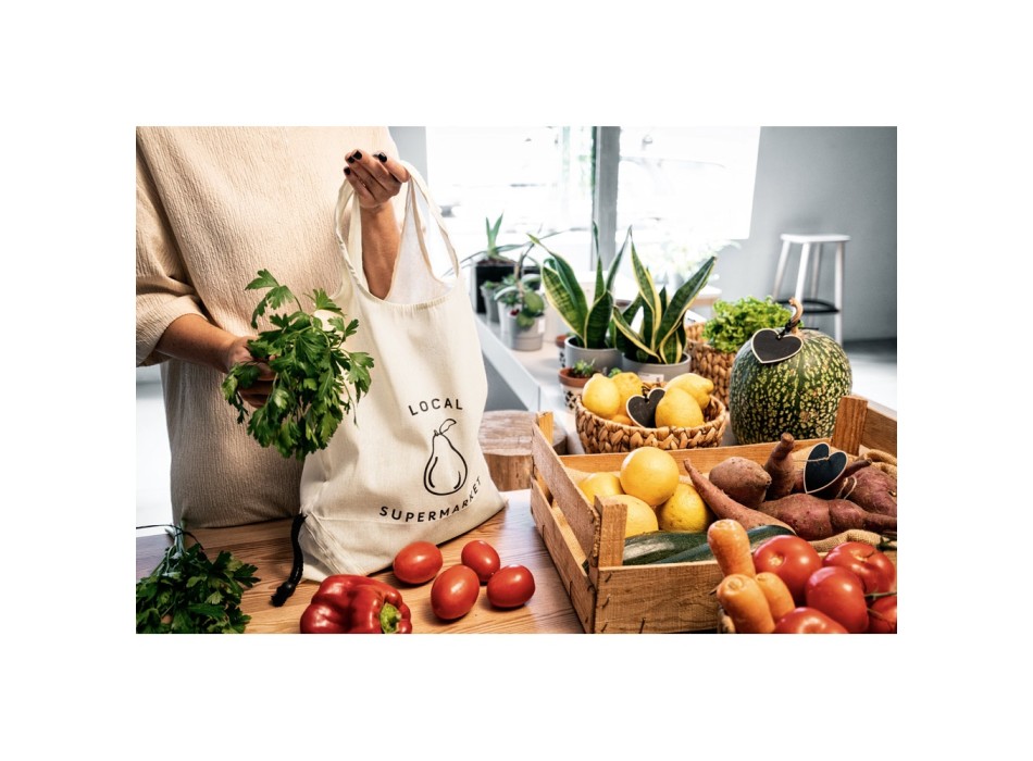 ORLEANS. Borsa pieghevole in cotone 100% (100 g/m²) FullGadgets.com