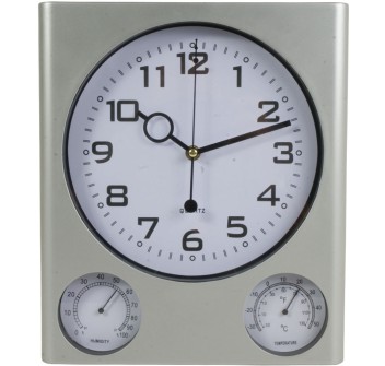 Orologio da parete rettangolare con igrometro e termometro FullGadgets.com