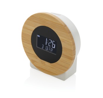 Orologio da scrivania Utah in plastica RCS e bambù FullGadgets.com