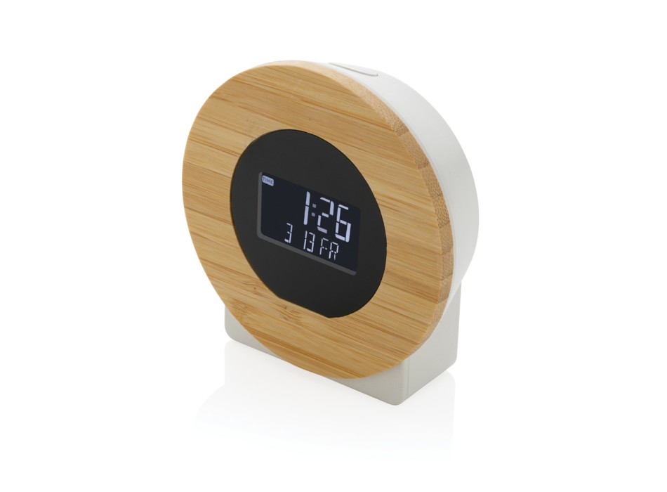 Orologio da scrivania Utah in plastica RCS e bambù FullGadgets.com