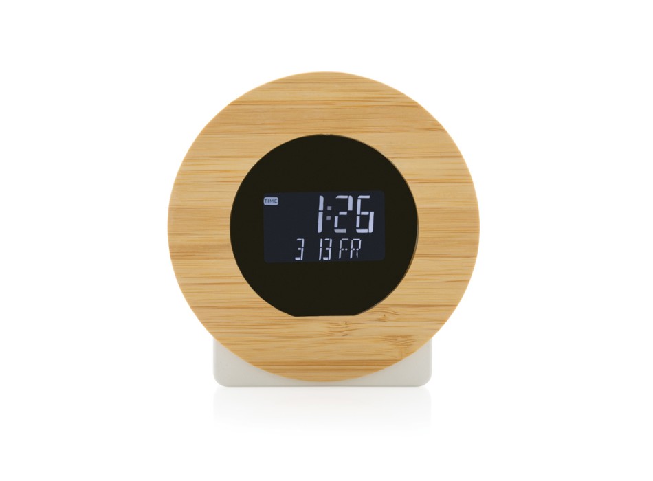 Orologio da scrivania Utah in plastica RCS e bambù FullGadgets.com