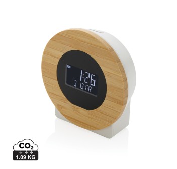 Orologio da scrivania Utah in plastica RCS e bambù FullGadgets.com