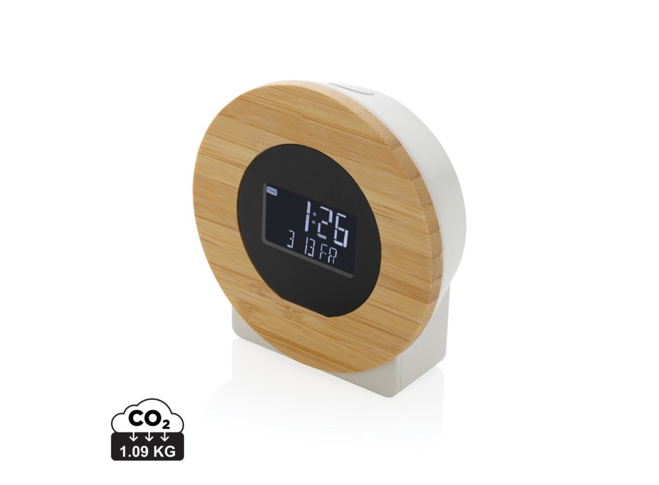 Orologio da scrivania Utah in plastica RCS e bambù FullGadgets.com