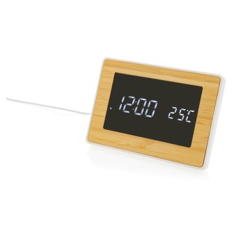 Orologio LED Utah in plastica RCS e bambù FullGadgets.com