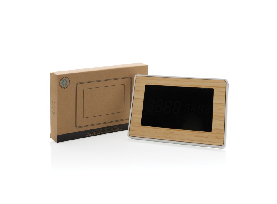 Orologio LED Utah in plastica RCS e bambù FullGadgets.com