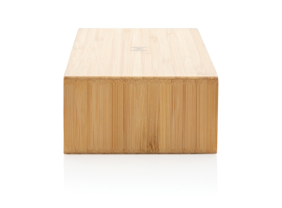 Orologio sveglia in bambù con caricatore wireless 5W FullGadgets.com