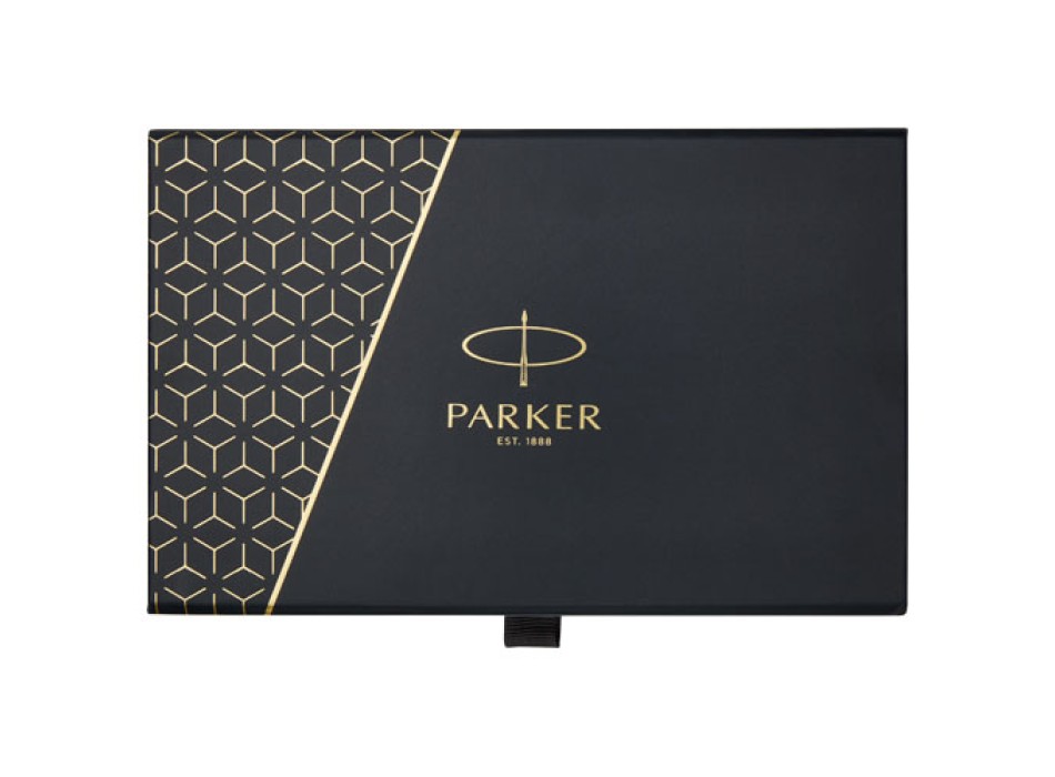 Parker set penna a sfera e penna roller acromatiche in confezione regalo IM (inchiostro nero/blu) FullGadgets.com