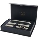Parker set penna a sfera e penna roller acromatiche in confezione regalo IM (inchiostro nero/blu) FullGadgets.com
