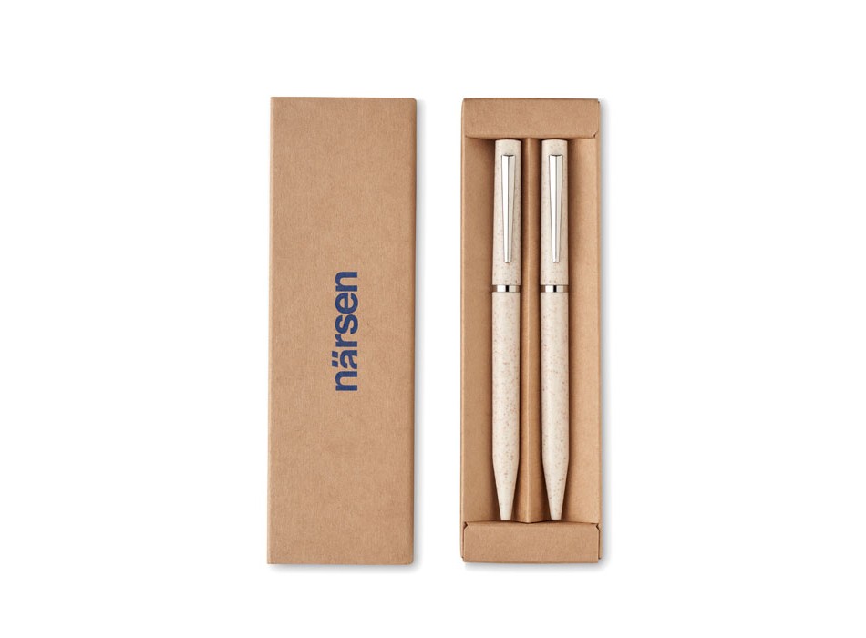 PEAT - Set di penne a rotazione in paglia FullGadgets.com