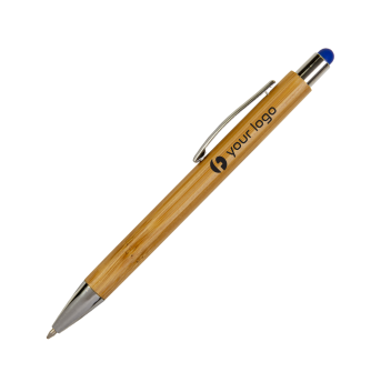 Penna a scatto con fusto in bambÃ¹, touch colorato e punta cromata FullGadgets.com