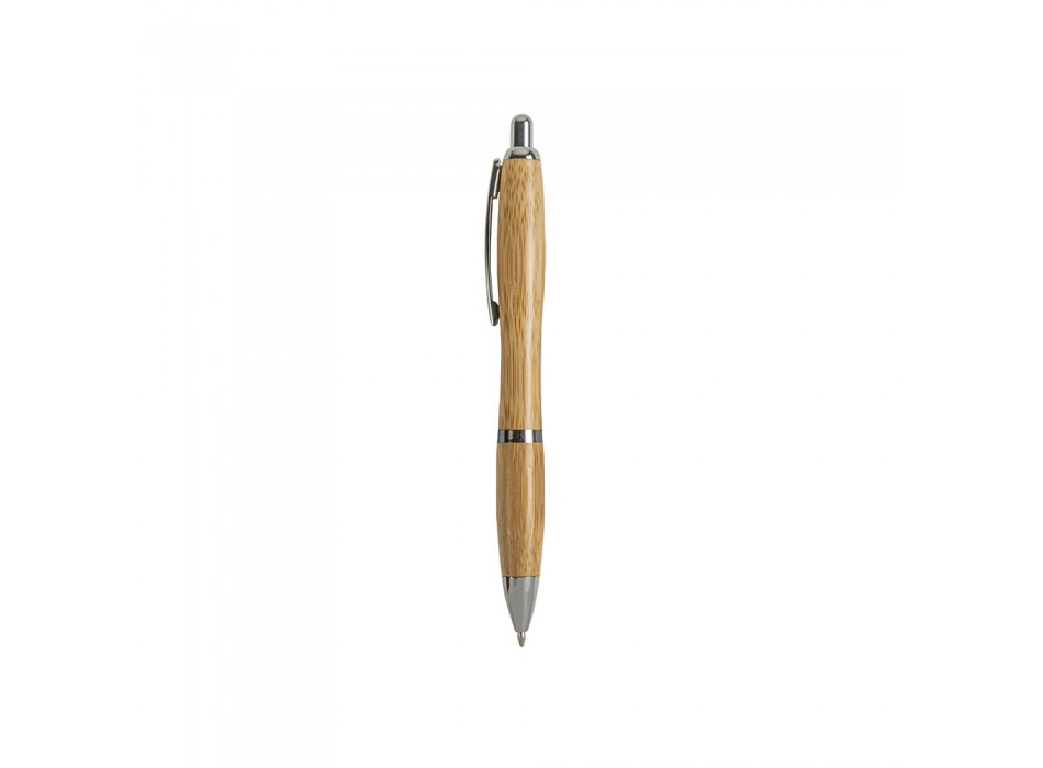 Penna a scatto in bamboo con clip in metallo FullGadgets.com