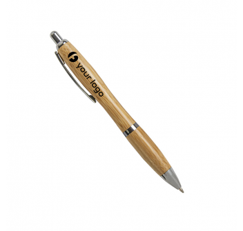 Penna a scatto in bamboo con clip in metallo FullGadgets.com