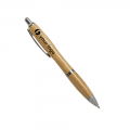 Penna A Scatto In Bamboo Personalizzabile Con Clip In Metallo