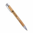 Penna a scatto in bamboo con particolari cromati FullGadgets.com