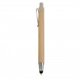 Penna a scatto in bambù con gommino per touch screen FullGadgets.com