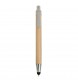 Penna a scatto in bambù con gommino per touch screen FullGadgets.com