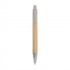 Penna  a scatto in bambù con particolari cromati FullGadgets.com