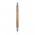 Penna A Scatto In Bamboo Personalizzabile Con Particolari Cromati