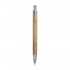Penna A Scatto In Bamboo Personalizzabile Con Particolari Cromati