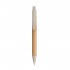 Penna A Scatto In Bamboo Personalizzabile Con Particolari In Paglia Di Grano