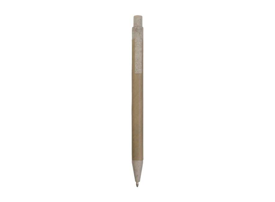 Penna a scatto  in carta riciclata con dettagli  in  paglia di grano (50%) PP (50%) FullGadgets.com