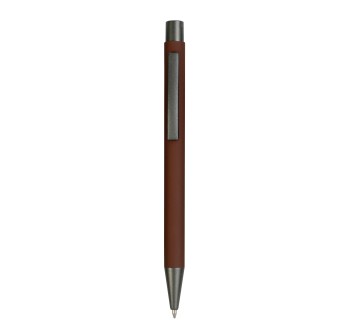 Penna a scatto in metallo gommato con particolari bruniti FullGadgets.com