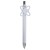 Penna A Scatto In Plastica Bianca Personalizzabile Con Spinner Colorato
