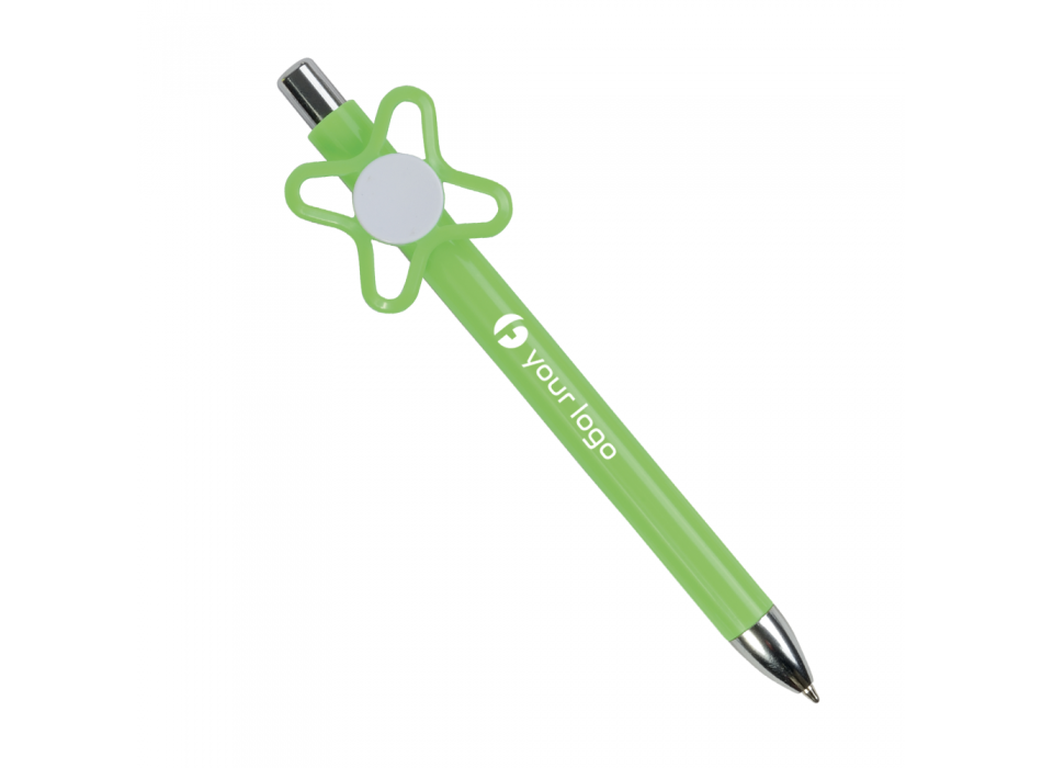 Penna a scatto in plastica colorata con spinner colorato FullGadgets.com