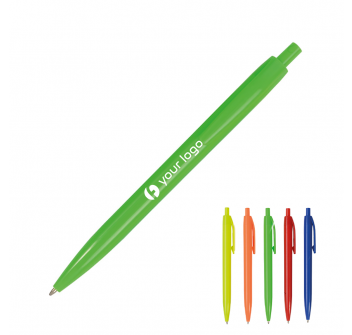 Penna a scatto in plastica, colore fluo - refill blu FullGadgets.com