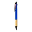 Penna a scatto in plastica con 3 refill, con gommino per touch screen, impugnatura in bamb FullGadgets.com