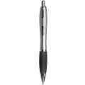 Penna A Scatto In Plastica, Con Fusto Argentato, Impugnatura Colorata Gommata Personalizzabile