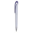 Penna a scatto in plastica con fusto bianco e clip curva con interno colorato, refill jumb FullGadgets.com