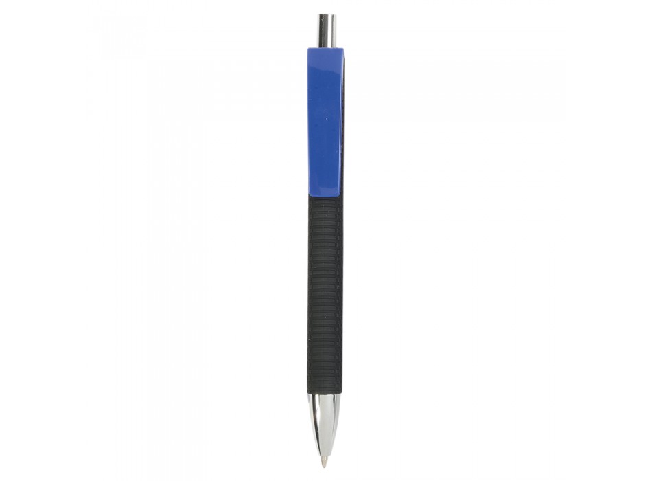 Penna a scatto in plastica con fusto gommato effetto pneumatico nero, con clip larga FullGadgets.com