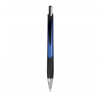 Penna a scatto in plastica con fusto metallizzato, impugatura gommata nera FullGadgets.com