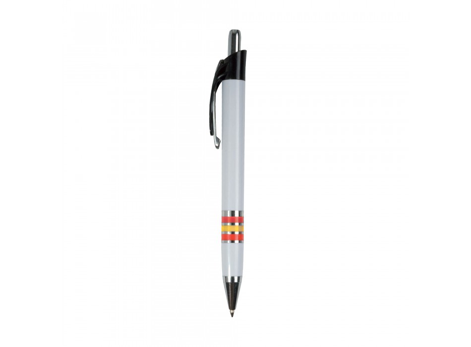 Penna a scatto in plastica con impugnatura tricolore (italia, francia, spagna) FullGadgets.com