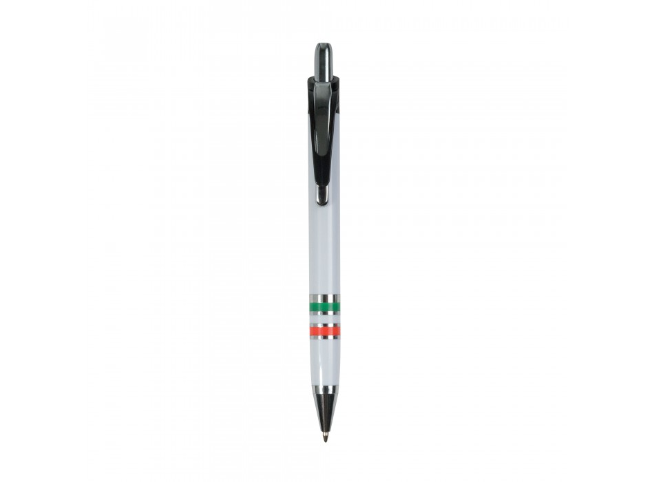 Penna a scatto in plastica con impugnatura tricolore (italia, francia, spagna) FullGadgets.com
